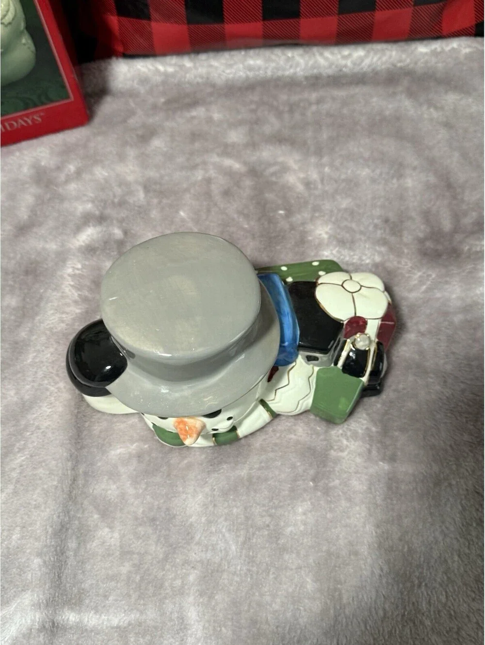 🎅🏻 Christmas Home For The Happy Holidays Snowman Cookie Jar